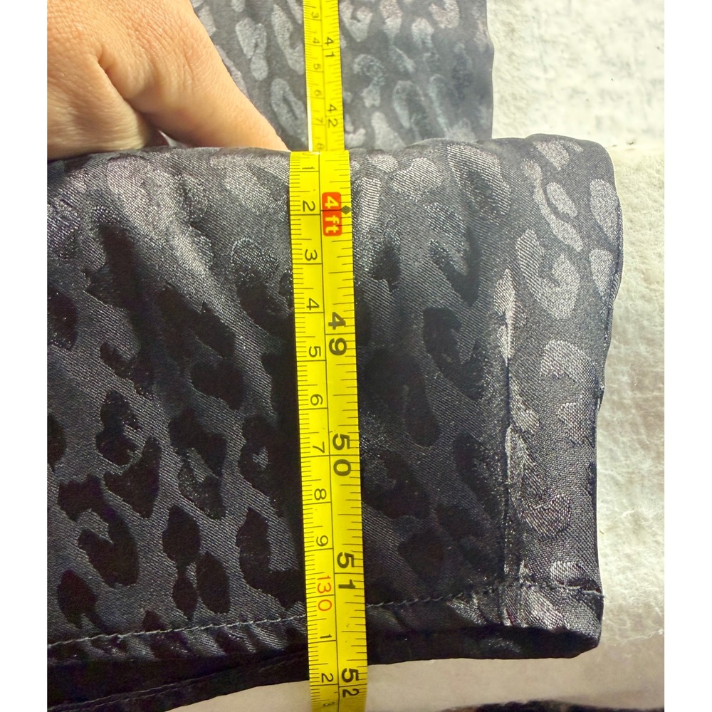 Petal + Pup Black Leopard Jacquard Crossover Maxi Dress Small - Picture 6 of 7
